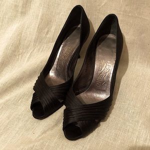 Ferragamo silk heels